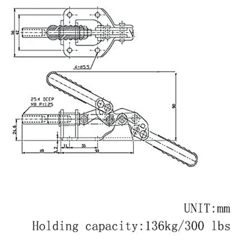 Hl Heavy Duty Push Pull Toggle Clamp สําหรับเชื่อมงานไม้ Mould ราคา ถูกที่สุด ดีลบีเคเค แกลเลอรีภาพที่ 7