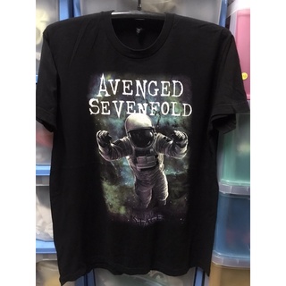 เสื้อยืดผ้าฝ้ายพิมพ์ลายขายดี เสื้อยืดวงAvengedSevenfoldแท้Mexico