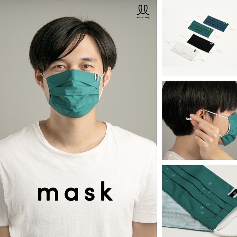 Mask หน้ากากผ้า ผลิตจากผ้าที่ทำชุด PPE Reusable เพื่อใช้ทางการแพทย์ มีคุณสมบัติสะท้อนน้ำและป้องกันฝุ่นละอองได้