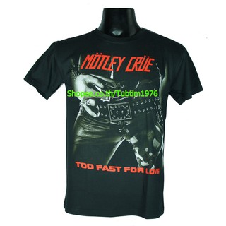 เสื้อยืดผ้าฝ้ายพรีเมี่ยมเสื้อวง Motley Crue เสื้อยืดแฟชั่นวงดนตรี เสื้อวินเทจ มอตลีย์ครู MOT1484