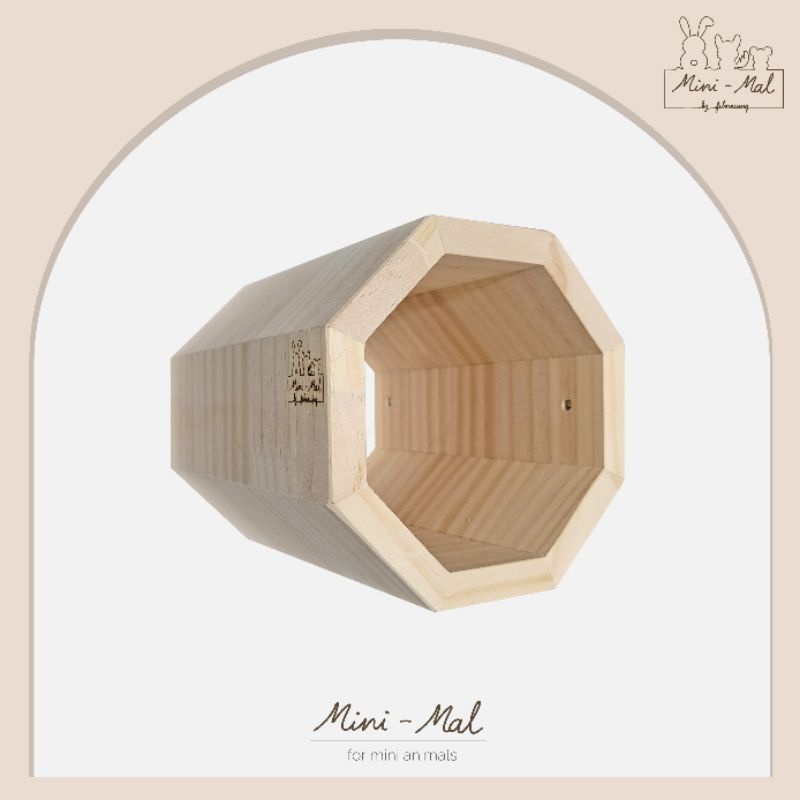 Mini-Mal by filmnueng | แปดเหลี่ยมเต็มวง บ้านแปดเหลี่ยม โพรงนอน สำหรับติดในกรงสัตว์เลี้ยง บ้านชินชิลล่า กระรอก ชูการ์