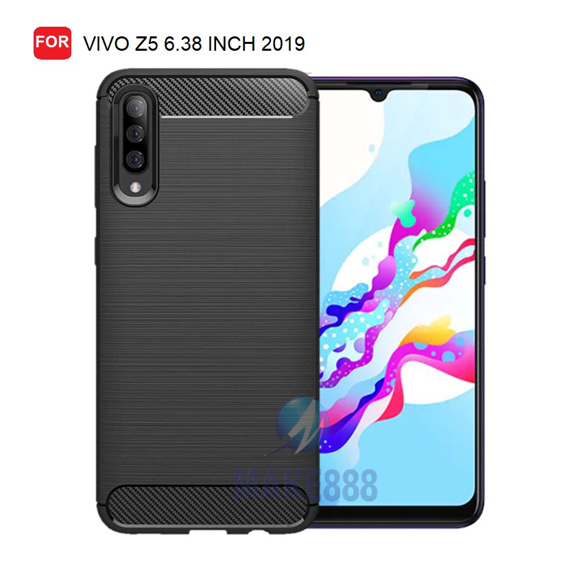 เคส Ipaky Carbon Fiber VIVO Z5 | Z5i | Z5X (2019) | Z5X (2020) Softcase TPU BLACK