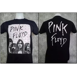 เสื้อวงคอกลม สกรีนลาย PINK FLOYD หน้าหลัง