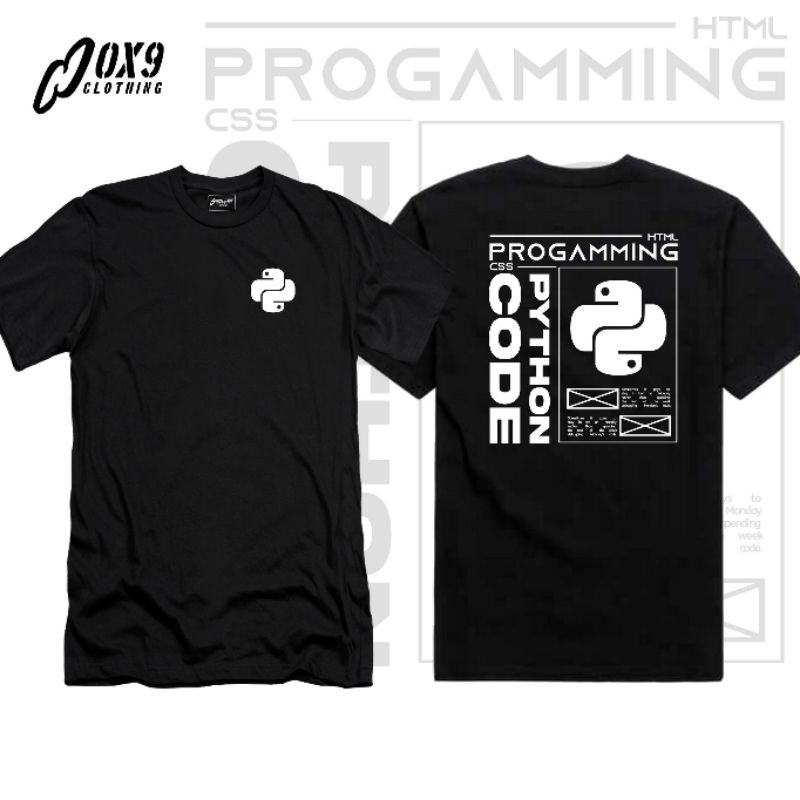 เสื้อยืด Programmer Series Python Code