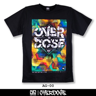 【💘💘】Overdose T-shirt เสื้อยืดคอกลม สีดำ รหัส AG-00(โอเวอโดส)