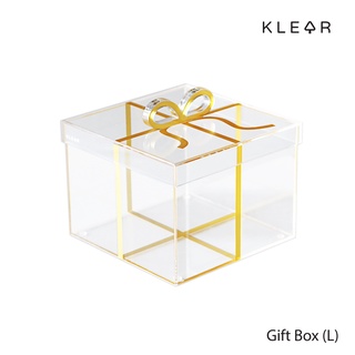 KlearObject Gift Box (L) กล่องใส่ของขวัญ กล่องใส่เครื่องประดับ กล่องอเนกประสงค์ กล่องอะคริลิคมีโบว์