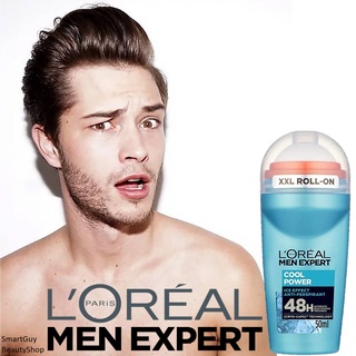 L’oreal Men Expert Cool Power 48H Anti-Perspirant Deodorant Roll On 50ml ลูกกลิ้งระงับกลิ่นใต้วงแขนกลิ่นหอมพิเศษ