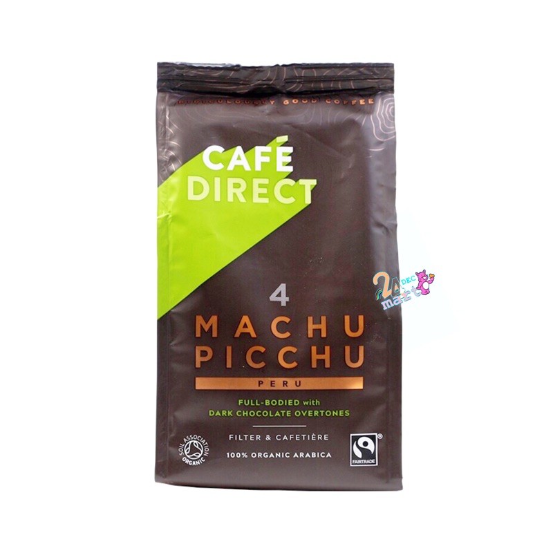 คาเฟ่ไดเร็กมาชูปิคชูกาแฟคั่วบด 227กรัม Cafe Direct Machu Picchu Roasted & Ground Coffee 227g.