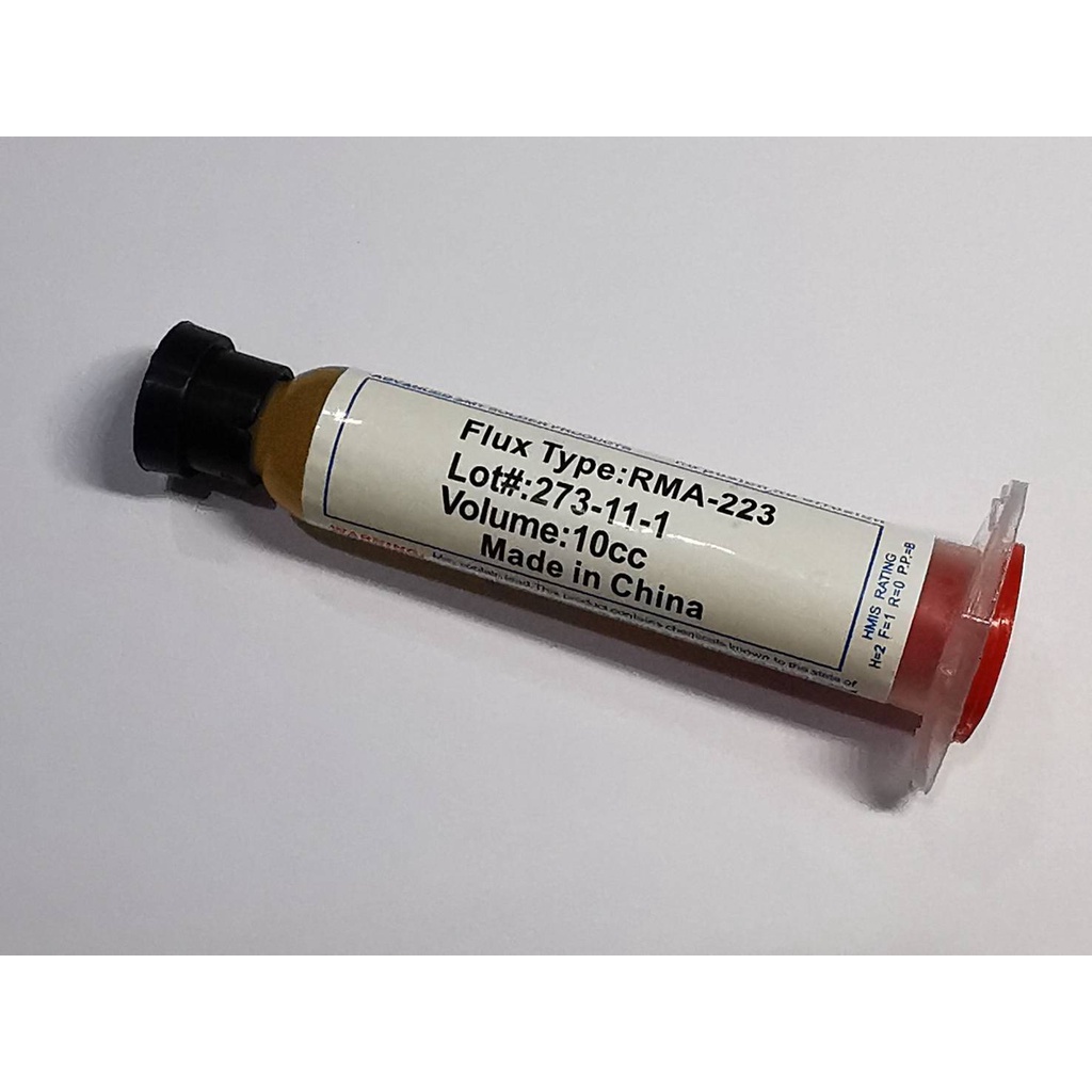 Flux Type:RMA-223 ขนาด10CC. น้ำยาประสานช่วยในการบัคกรีอุปกรณ์อีเลคโทรนิคส์ IC Transistor ติดง่าย ตะกั่วมันวาวสวยงาม
