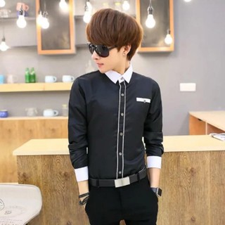 Following เสื้อเชิ้ต แฟชั้น รุ่น KA02BK (Black)