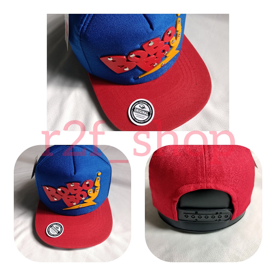 (r2f_shop) หมวกเด็ก Snapback การเขียนนูน "BOBOIBOY" 4 - 12 ปี
