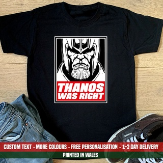 เสื้อยืด พิมพ์ลายกราฟฟิค Thanos Is the right สไตล์มินิมอล ตลก ของขวัญกลางคืน Diy