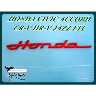 LOGO EMBLEM "RED" with for HONDA CIVIC ACCORD CR-V HR-V JAZZ FIT  // โลโก้ ตัวอักษร ติดรถ สีแดง สินค้าคุณภาพดี