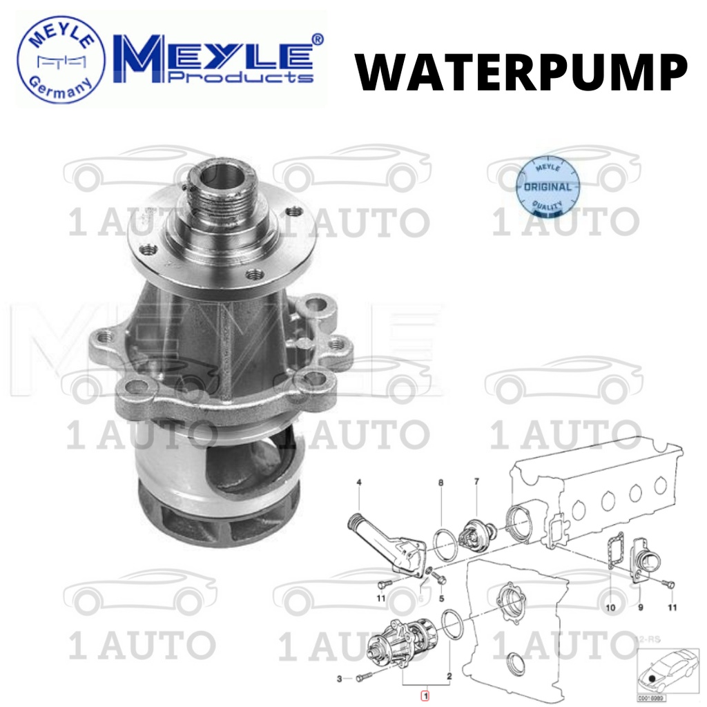 MEYLE GERMANY WATERPUMP BMW E36 316i 318i E34 518i M40 เครื่องยนต์
