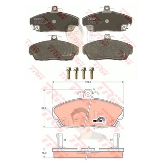 GDB496 ผ้าเบรค-หน้า(TRW) (เนื้อผ้า COTEC) ROVER 800 (820)