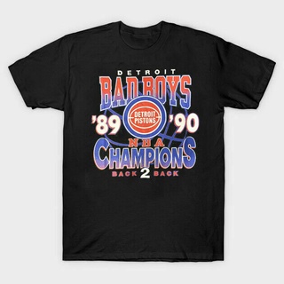 เสื้อยืดลําลอง แขนสั้น คอกลม พิมพ์ลาย Detroit Pistons Champs Back Nba สไตล์วินเทจ สําหรับสตรี 2022S-5XL