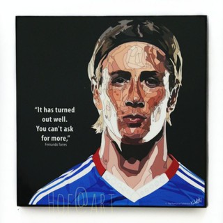 Fernando Torres #1 เฟอร์นานโด ตอเรส Chelsea เชลซี รูปภาพ​ติด​ผนัง​ pop art ฟุตบอล​ กรอบรูป​​ ของขวัญ​​ แต่งบ้าน รูปภาพ