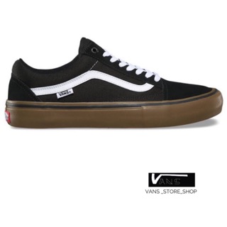 VANS OLD SKOOL BLACK MEDIUM GUM SNEAKERS สินค้ามีประกันแท้