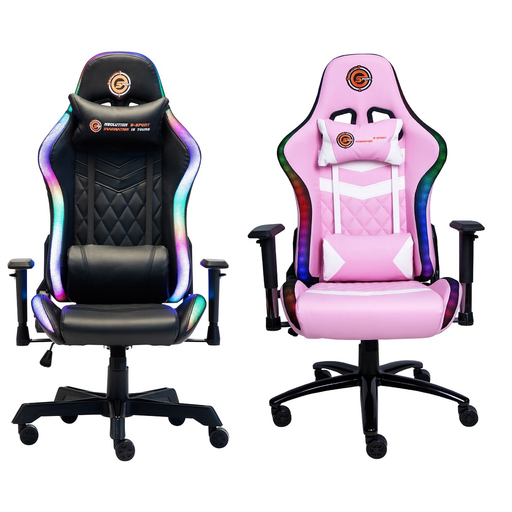 Gaming Chair RGB รุ่น เก้าอี้เกมมิ่งเกียร์ มีไฟ RGB สำหรับ Gamer