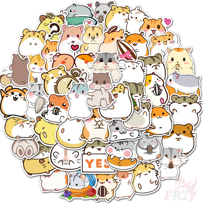 ❉ Kawaii Hamster Cricetinae Emoji Series 02 สติ๊กเกอร์ ❉ 50 ชิ้น/เซ็ต DIY แฟชั่นสติ๊กเกอร์กันน้ํา Do