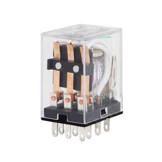 รีเลย์แม่เหล็กไฟฟ้า 11 Pin 5A DC12V AC220V DC24V พร้อมไฟแสดงสถานะ Led ที่ทนทาน สําหรับเครื่องกลึง CNC