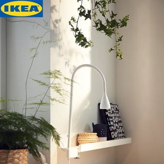 IKEA NÄVLINGE แนฟลิงเง โคม LED สปอตไลท์ติดผนัง/หนีบ, พร้อมหลอด LED ในตัว กินไฟน้อย อายุใช้งานยาวนานกว่า 20 เท่า