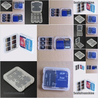 Seafullsunshine กล่องเก็บการ์ดหน่วยความจํา Micro SD TF SDHC 8 ช่อง