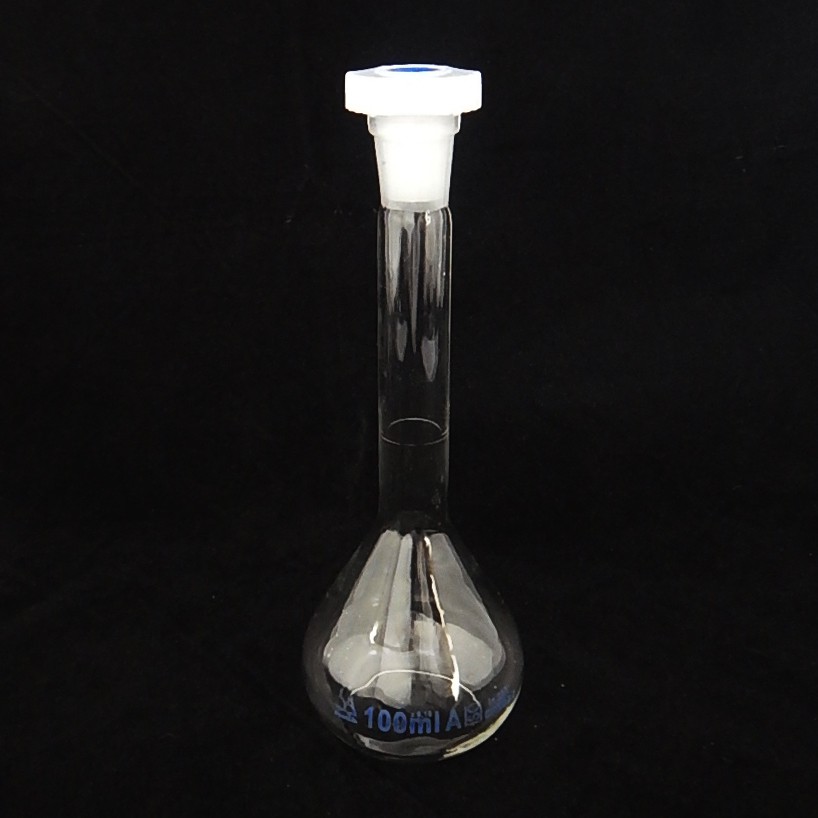 ขวดวัดปริมาตร จุกปิดพลาสติก Class A 100 มิลลิลิตร Volumetric Flask with Plastic Stopper (Class A) 100 ml.