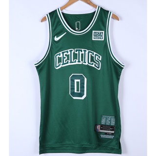 Boston Celtics ครบรอบ 75 ปี 2022 สําหรับผู้ชาย #เสื้อกีฬาบาสเก็ตบอล ปักลาย 0 Jayson Tatum สีเขียว