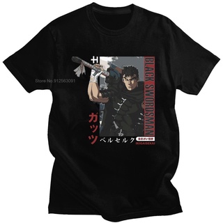 T-shirt  เสื้อยืดแขนสั้น พิมพ์ลายการ์ตูนอนิเมะ Berserk Guts สไตล์ฮิปฮอป สตรีท เหมาะกับฤดูร้อน สําหรับผู้ชายS-5XL