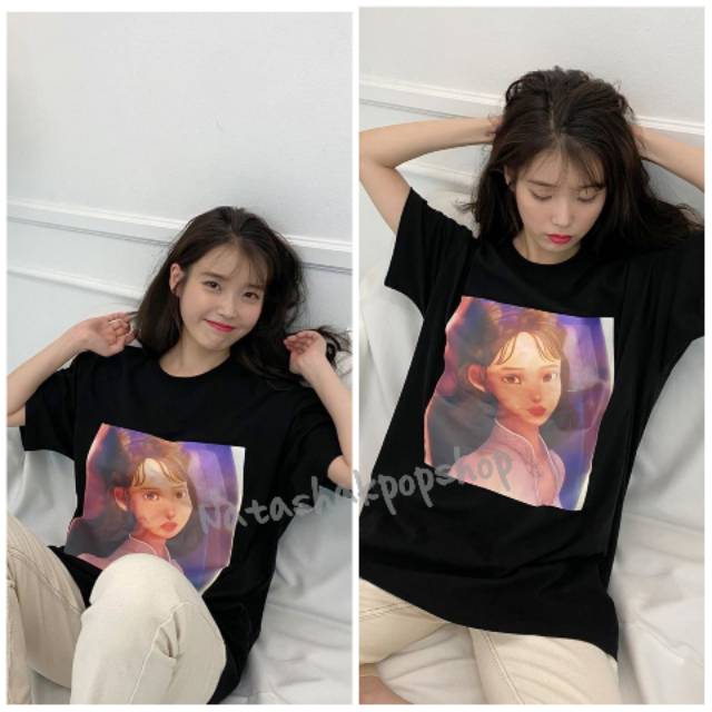 เสื้อเชิ้ต Iu Eight Photo สําหรับผู้หญิง Kpop
