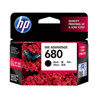 HP ตลับหมึกอิงค์เจ็ท เบอร์ 680 รุ่น F6V27AA (สีดำ) HP 680 Inkjet Cartridge F6V27AA (Black)