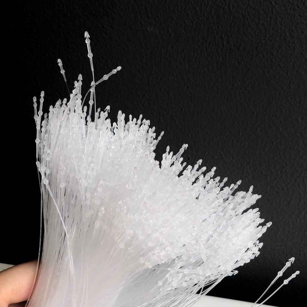 หนวดกุ้ง สายคล้องป้ายราคา สีขาว หัวกลม-หัวแหลม [1 ห่อ มี 1000 เส้น] - รูปที่ 3