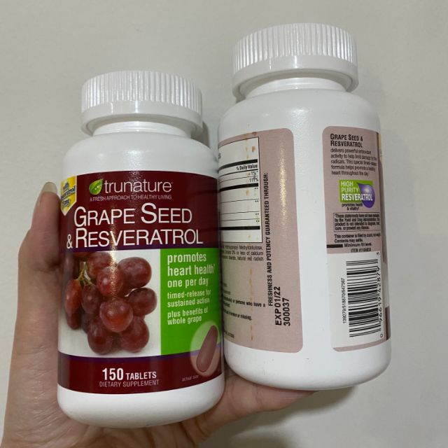 (แท้/หมดอายุ 2022) Trunature Grape Seed & Resveratrol Extract 150