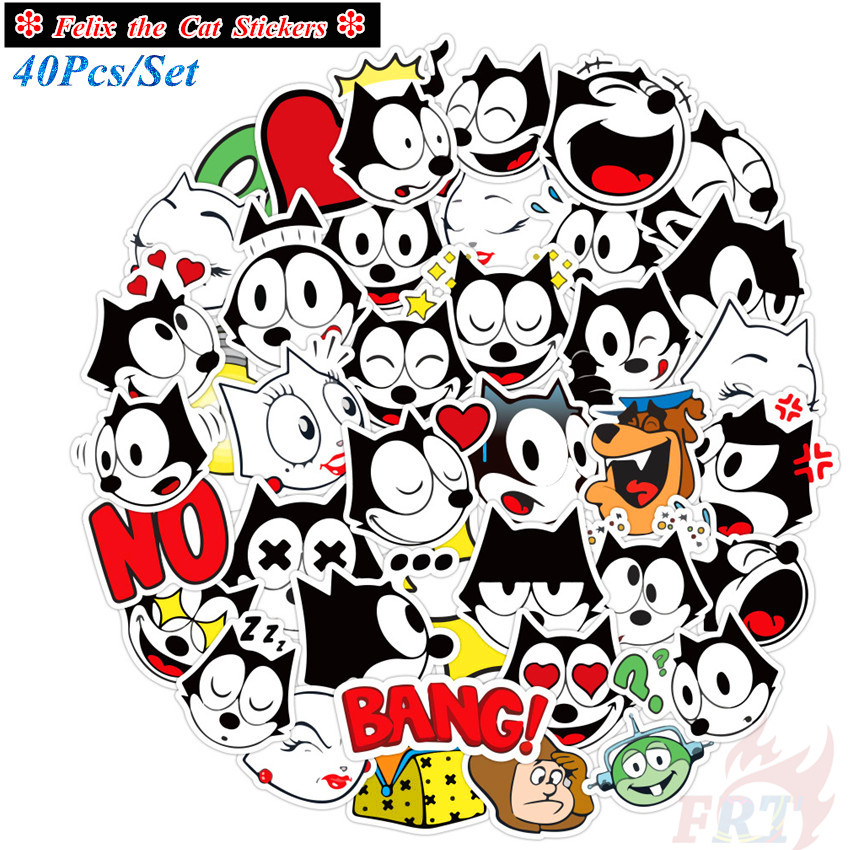 ❉ Felix the Cat Stickers ❉ 40Pcs/Set DIY Decals Stickers for Album Diary Laptop Scrapbooks