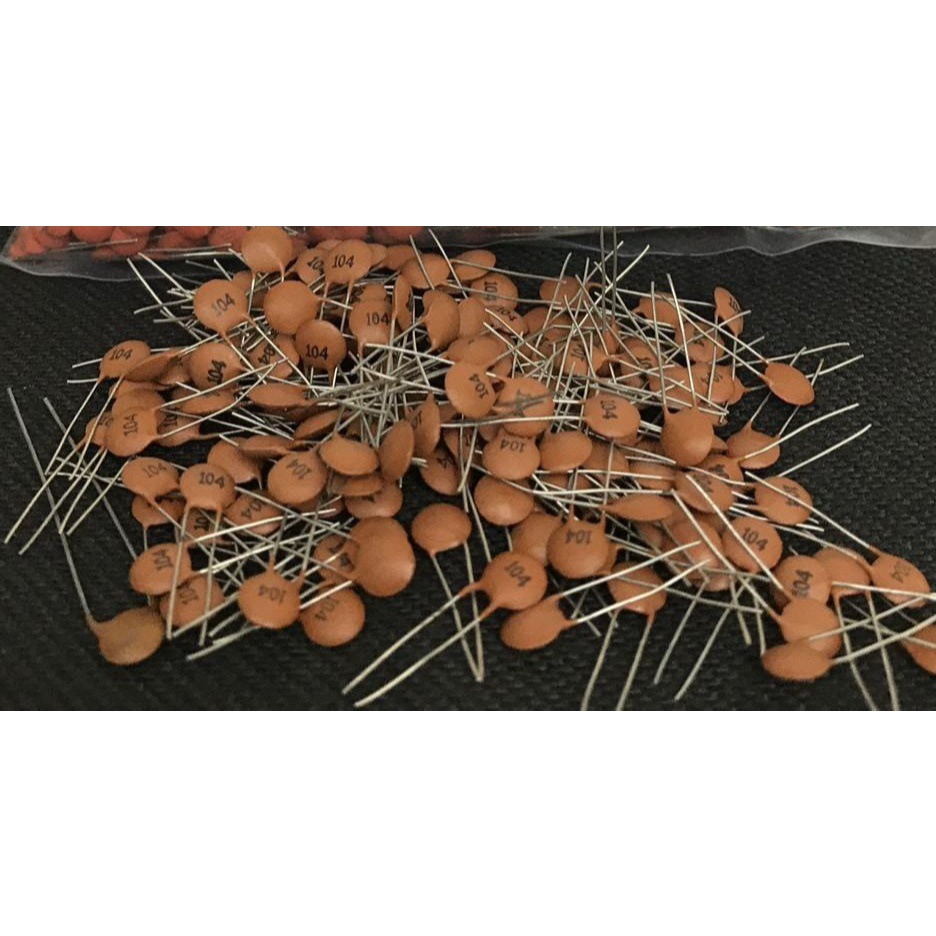 ตัวเก็บประจุ Capacitor 104 0.1uF 50V แบบ Ceramic จำนวน 10 ชิ้น