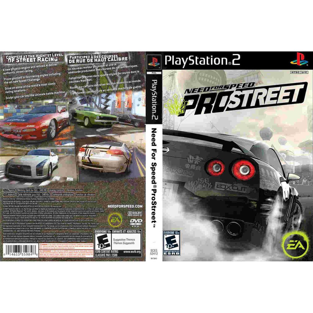 แผ่นเกม PS2 [Need for Speed ProStreet [USA]