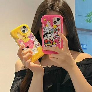 💕พร้อมส่ง💕iPhone 14 13 12 11 Pro Max เคส for เคสไอโฟน11น่ารัก เครยอนชินจัง บางเบาพกพาง่าย การ์ตูน กันกระแทก Case