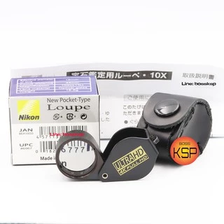 กล้องส่องพระ /ส่องเพชร Ni loupe XP 10x18mm +ซองหนัง สีดำสวยสด เลนส์แก้วเคลือบโค๊ตตัดแสง ตัวกล้องโลหะไร้สนิม