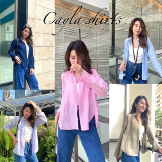 ส่งฟรี cayla shirts เสื้อเชิ้ตดีเทลทรง Oversize