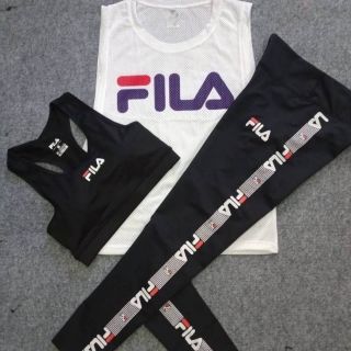 ชุดออกกำลังกายผู้หญิง เซท3ชิ้น Fila