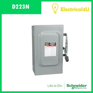 Schneider Electric D223N เซฟตี้ สวิตซ์ แบบติดตั้งฟิวส์ได้ สำหรับใช้ภายในอาคาร 100A 1เฟส 240V