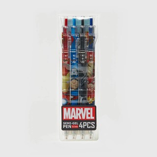 ปากกาลูกลื่นกึ่งเจล ลายMarvel AVG-3970A-4 (เซต4ด้าม)