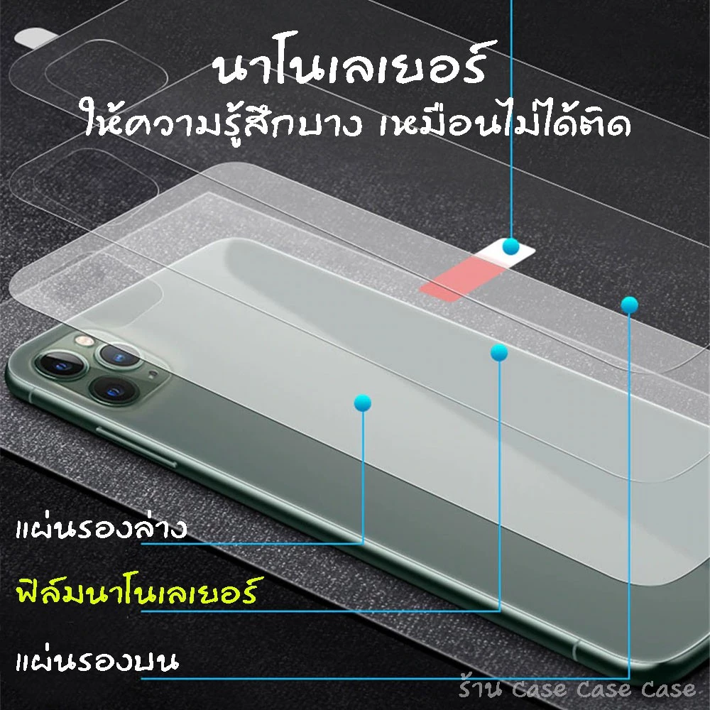 ฟิล์มหลังด้าน Hydrogel สำหรับ iPhone 17 Pro max 16 15 plus 13 12 11 ไอโดรเจล ใส ด้าน 11 mini Xsmax Xs X Xr 8 7 6 thumbnail 4