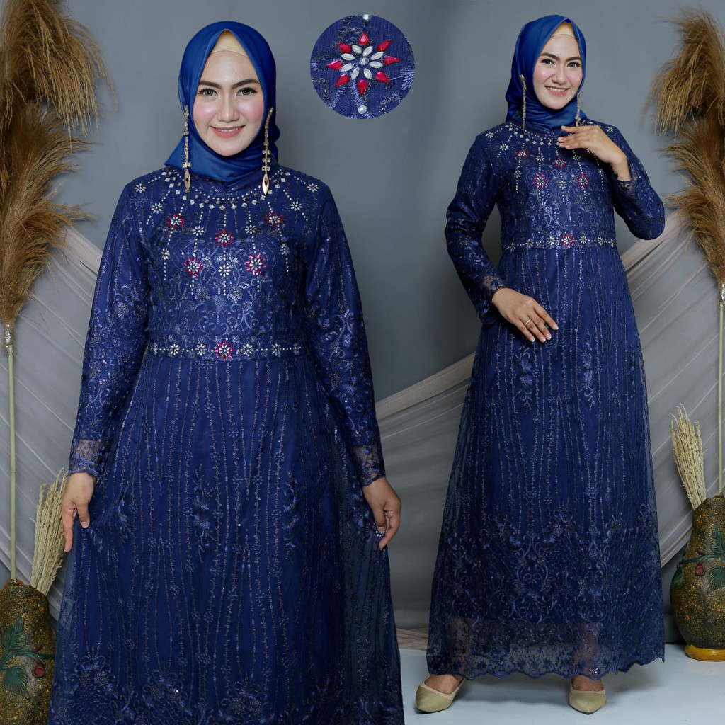 ERINA SEQUIN EMBROIDERED TULLE DRESS MUSLIM DRESS