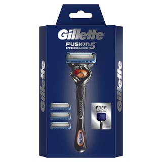 ราคา[แพ็คสุดคุ้ม] Gillette ยิลเลตต์ โปรไกลด์ ด้ามมีดโกน 1 ด้าม และใบมีดโกน 4 ชิ้น แถมฟรีฝาจัดเก็บ