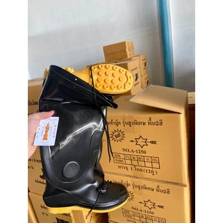 รองเท้าบู๊ทสั้น 7นิ้ว Arrow Star A555 #1ในไทย นิ่ม พื้นสี Rubber Shorty Boots บูทตลาดสด A-555