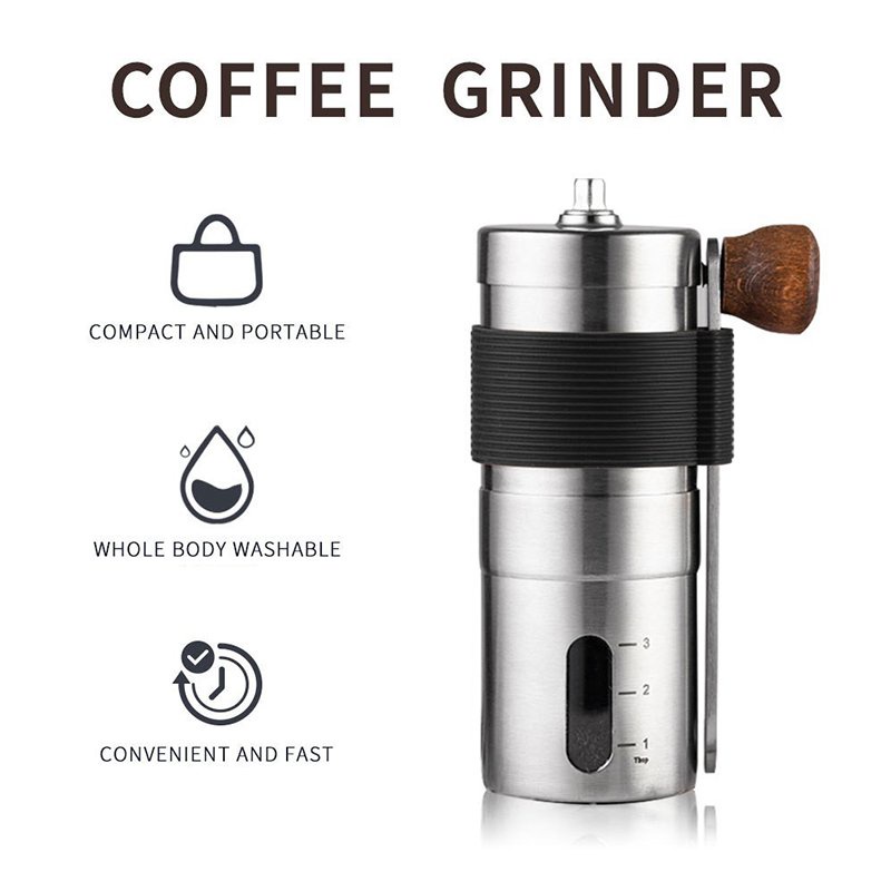 Manual Coffee Grinder Stainless Steel Portable Multiplepurpose Mini