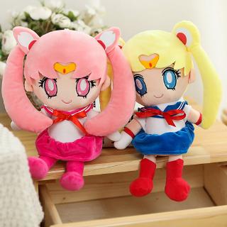 AIXINI 2 สี การ์ตูนญี่ปุ่น Sailor Moon สีเหลือง ตุ๊กตาเซเลอร์มูนสีชมพูขนาด 60 ซม .