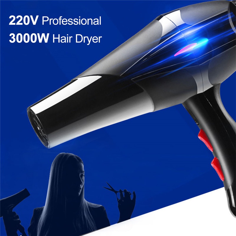 220V Professional 3000W Hair Dryer Strong Power Barber Salon Styling Tools HotCold Air Blow